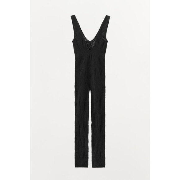 ZARA SEAMLESS LACE JUMPSUIT - Picture 4 of 5